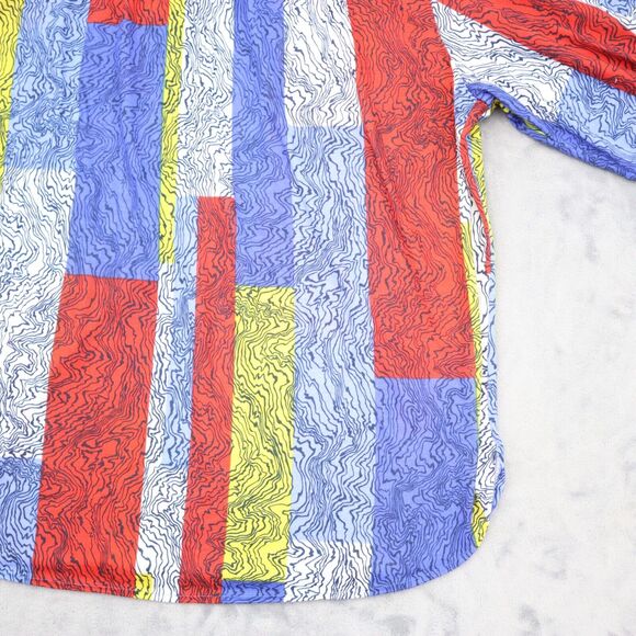 Old Pueblo Traders Shirt Womens M Multicolor Quarter Sleeve Blouse Button Collar - Picture 14 of 16